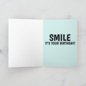 BIG SMILE SMILING CAT BIRTHDAY GREETING CARD KAART (Binnen)