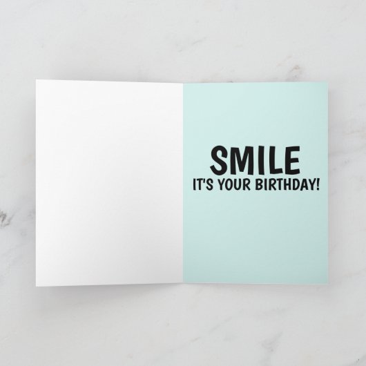 BIG SMILE SMILING CAT BIRTHDAY GREETING CARD KAART (Binnen)