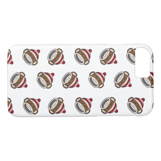 Big Smile Sock Monkey Emoji Case-Mate iPhone Case (Achterkant (Horizontaal))