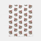Big Smile Sock Monkey Emoji Fleece Deken (Voorkant)