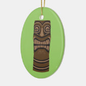 Big Smile Tiki God Keramisch Ornament (Links)