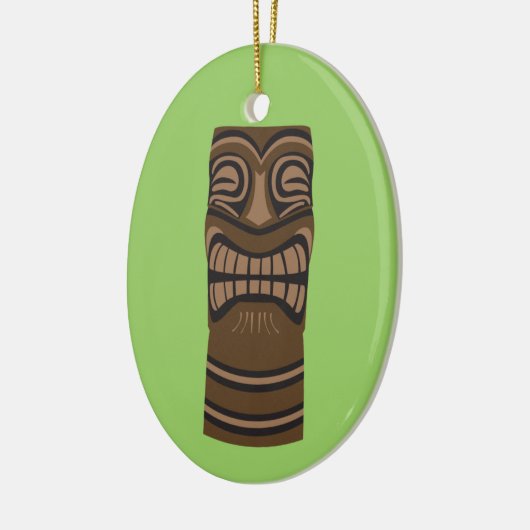 Big Smile Tiki God Keramisch Ornament (Links)