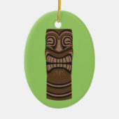 Big Smile Tiki God Keramisch Ornament (Voorkant)