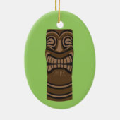 Big Smile Tiki God Keramisch Ornament (Achterkant)