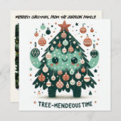 Big Smile Tree - geweldige tijd Feestdagenkaart (Voorkant / Achterkant)