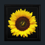 Big Smile/Yellow Sunflower Cadeaudoosje<br><div class="desc">Kies uw ideale achtergrondkleur en voeg het initiaal,  het monogram,  de naam (of de schrapping) van de ontvanger toe om tot het een glimlach-geïntroduceerd geschenk te maken.</div>