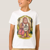 Big Smiles First Day of School Bigfoot Kid's T-shirt (Voorkant)