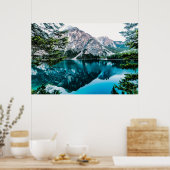 Big Snow Mountains Snowing Mountain Foto Poster (Keuken)