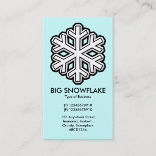 Big Snowflake - Bleek blauw (CCFFFF) Visitekaartje