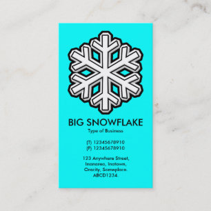 Big Snowflake - Cyaan (00 FFFF) Visitekaartje