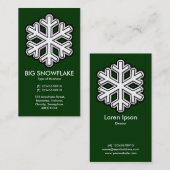 Big Snowflake - Donkergroen (003300) Visitekaartje (Voorkant / Achterkant)