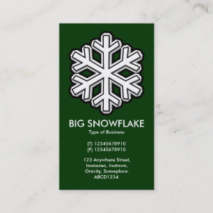 Big Snowflake - Donkergroen (003300) Visitekaartje