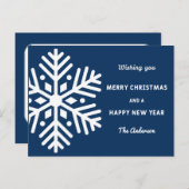 Big Snowflake Kerstmis en nieuwjaarsfeestdag Briefkaart (Voorkant / Achterkant)