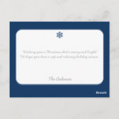 Big Snowflake Kerstmis en nieuwjaarsfeestdag Briefkaart (Achterkant)