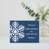 Big Snowflake Kerstmis en nieuwjaarsfeestdag Briefkaart (Staand voorkant)