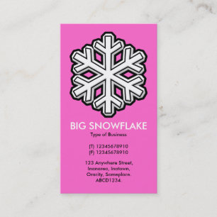 Big Snowflake - Roze (FF66CC) Visitekaartje