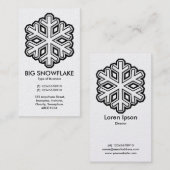 Big Snowflake - White (Gold Kaart) Visitekaartje (Voorkant / Achterkant)