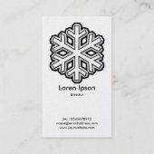 Big Snowflake - White (Gold Kaart) Visitekaartje (Achterkant)