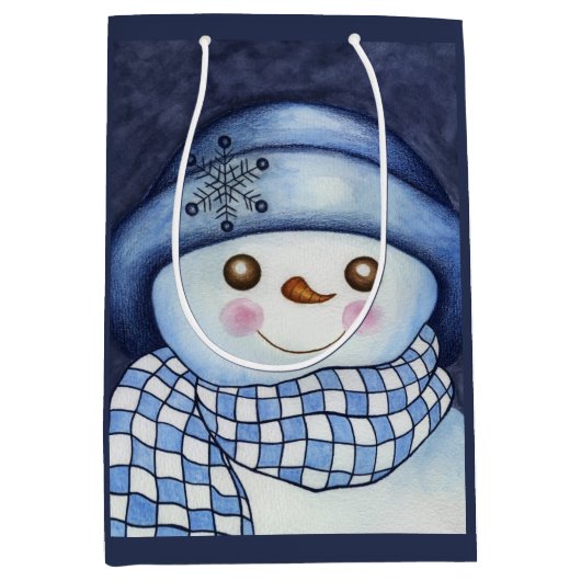 Big Snowman Gift Bag Medium Cadeauzakje (Voorkant)
