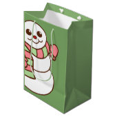 Big Snowman Gift Bag Medium Cadeauzakje (Voorkant Gekanteld)