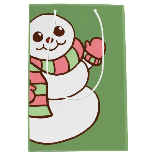 Big Snowman Gift Bag Medium Cadeauzakje (Voorkant)