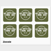 Big South Fork National River Kajak Vierkante Sticker (Vel)
