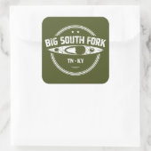 Big South Fork National River Kajak Vierkante Sticker (Tas)