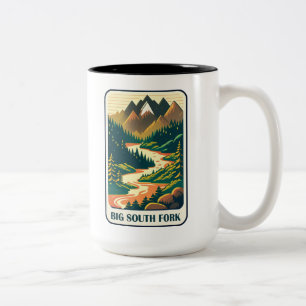 Big South Fork-rivier Tennessee Kentucky Kleuren Tweekleurige Koffiemok