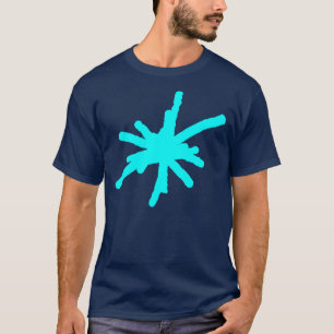 Big Spark - Cyaan op donker T-shirt