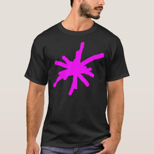 Big Spark - Magenta op Donker T-shirt (Voorkant)