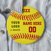 Big Specialized Softball Party Favor Pins, LOGO Ronde Button 6,0 Cm (In situ)