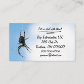 Big Spider voor Bug Exterminator Visitekaartje (Voorkant)