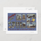 Big Spring, Texas, grote lettertjes Briefkaart (Voorkant / Achterkant)