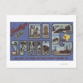 Big Spring, Texas, grote lettertjes Briefkaart (Voorkant)