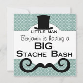 BIG Stache Bash Birthday-uitnodigingen Kaart (Voorkant)