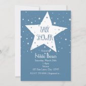 Big Star BABY SHOWER Celestial Sky Invitations Kaart (Voorkant)