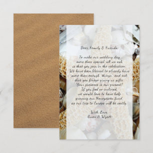 Big Starfish Beach Weddenschap Wishing Well Card Kaart