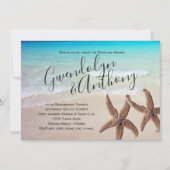 Big Starfish Couples Shower Party Invitation Kaart (Voorkant)