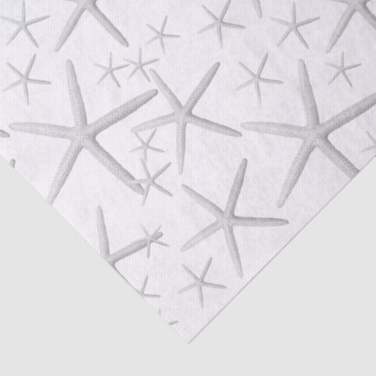 Big Starfish Patroon op whitepapier Tissuepapier (Detail)