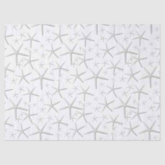 Big Starfish Patroon op whitepapier Tissuepapier (Voorkant)
