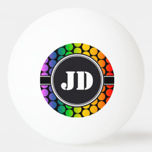 BIG-STIPPEN met kleur + uw achtergrond. en tekst Pingpongbal