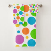 Big Stippen Polka Dots op Bathroom Towel set Bad Handdoek (Insitu)