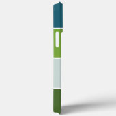 Big Stripes in blauw en groen met Monogram Case-Mate iPhone Case (Achterkant / Rechts)