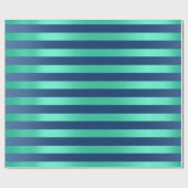 Big Stripes Lines Blauw Navy Aqua Mint Water Cadeaupapier (Vlak)