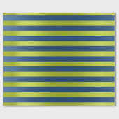 Big Stripes Lines Blue Navy Lime Green Cadeaupapier (Vlak)