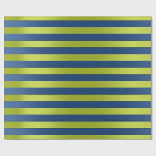 Big Stripes Lines Blue Navy Lime Green Cadeaupapier (Vlak)