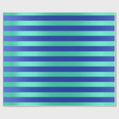 Big Stripes Lines Indigo Kobalt Blauw Water Aqua Cadeaupapier (Vlak)