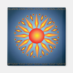 Big Summer Solstice Sun Magnet