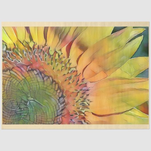 Big Sunflower Modern Art Collectie Tissuepapier (Voorkant)