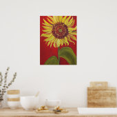Big Sunflower op RED Print (Keuken)